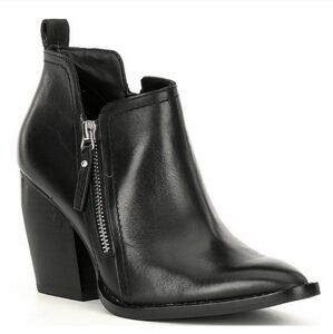 GIANNA BINI | "EYDDIE" Black Leather Booties